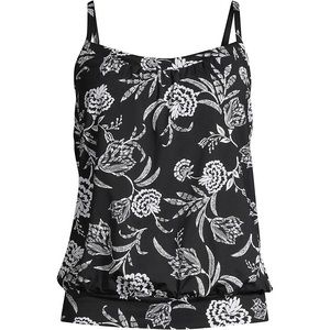 Land’s End tummy hiding tankini swimsuit top adjustable straps size 10